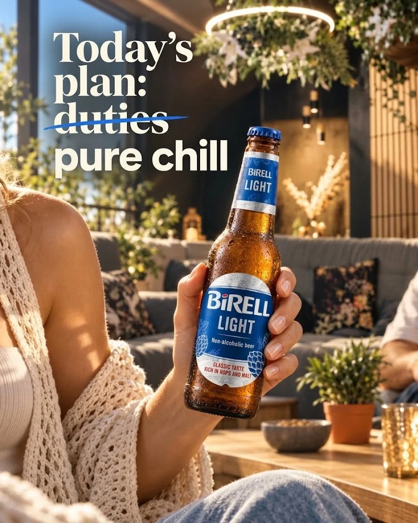 Birell Light story — today's plan: pure chill