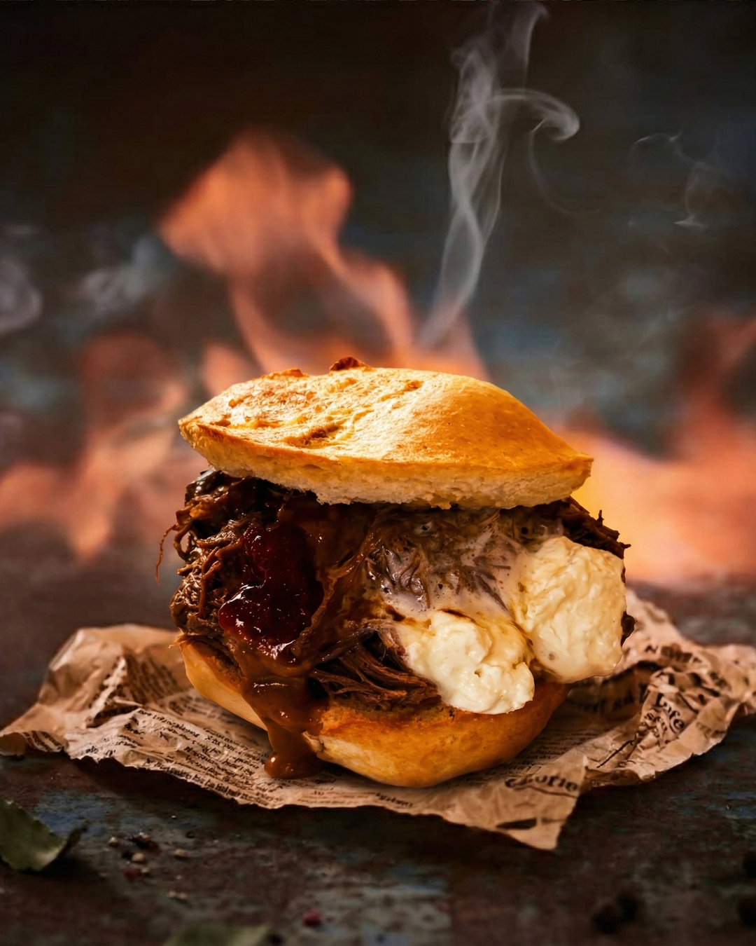 Profesionálně upravená fotografie jídla pro sociální sítě gastro podniků pomocí AI