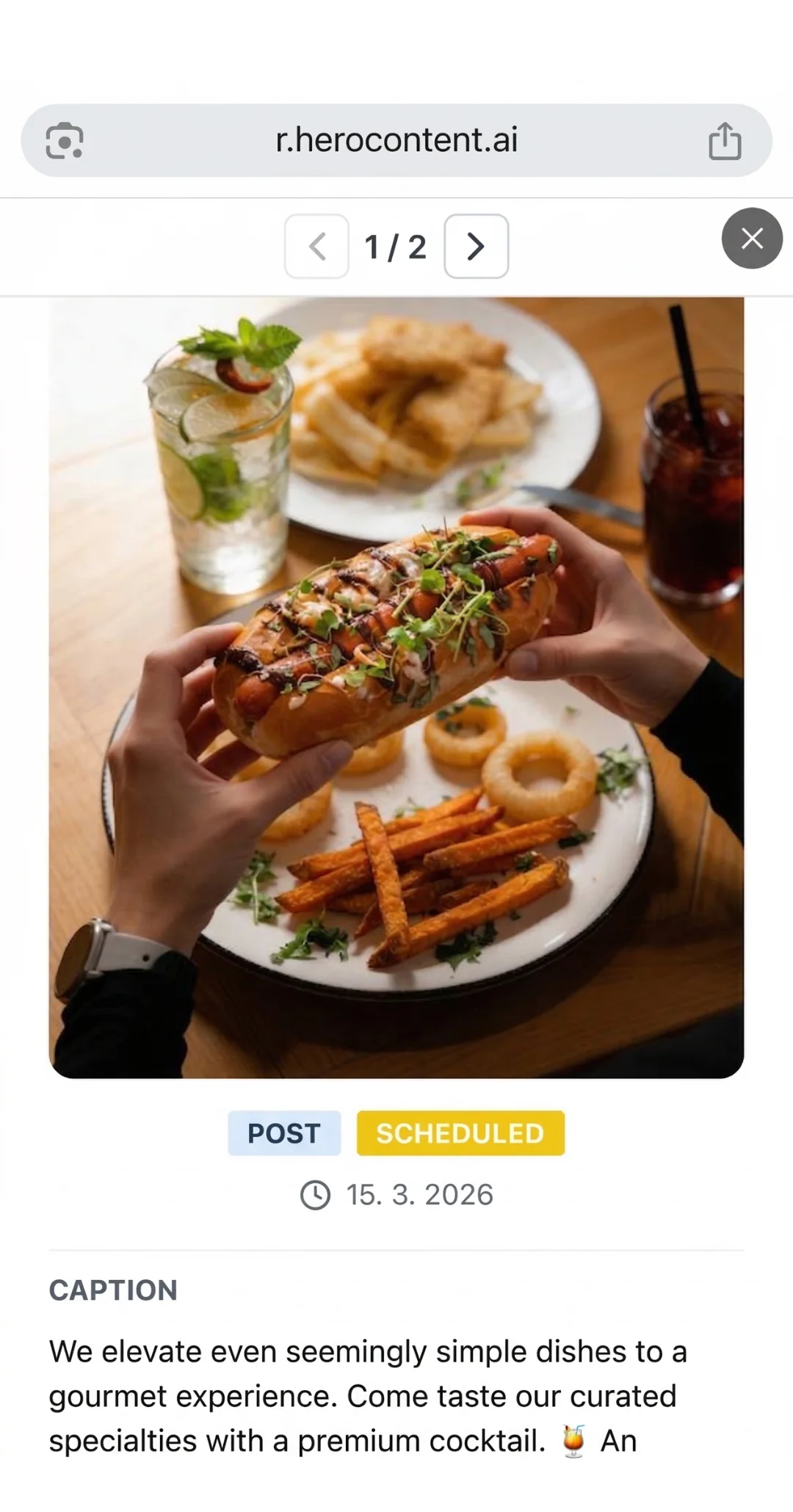 Beitrag inklusive Text