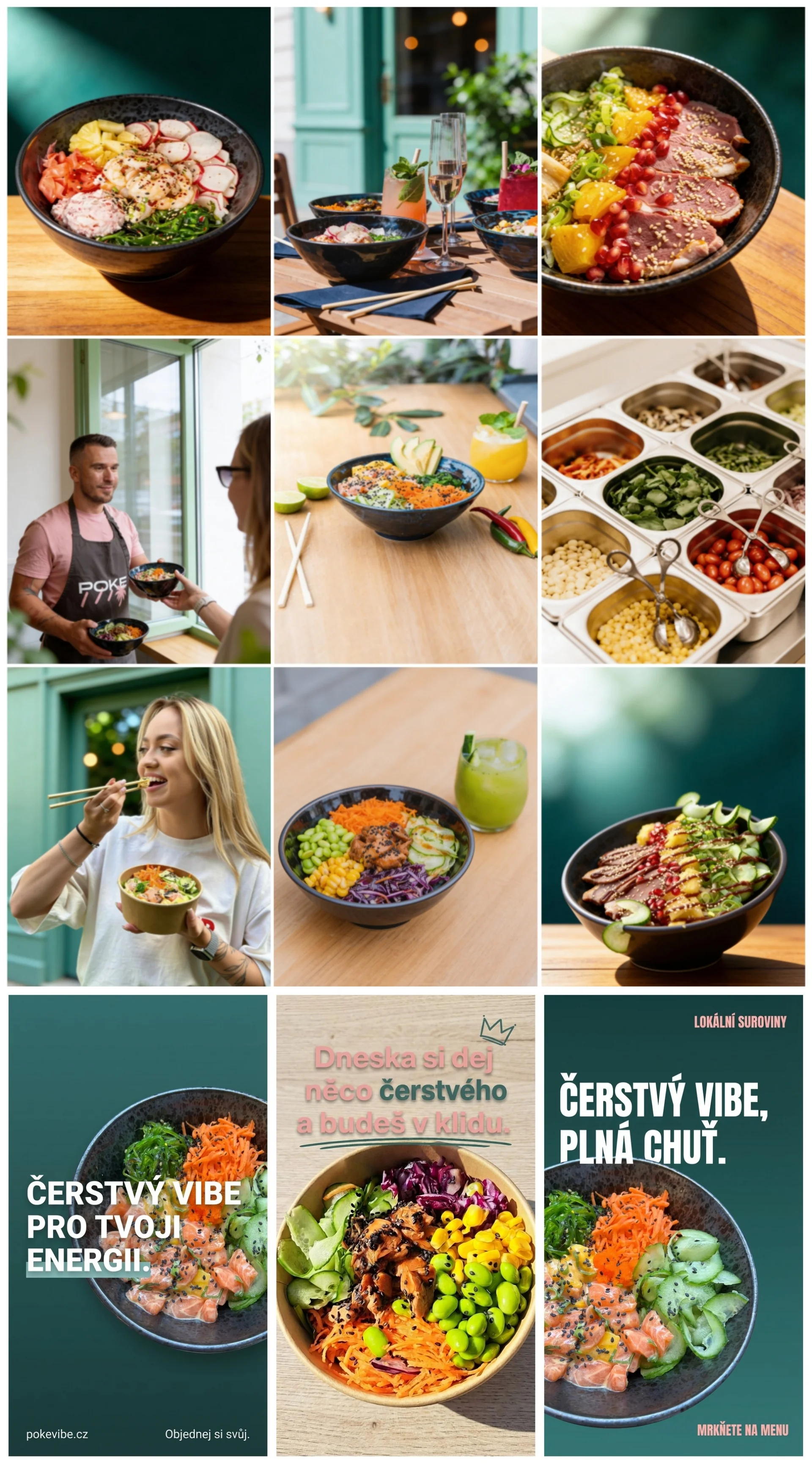 Ukázka 12 příspěvků pro sociální sítě