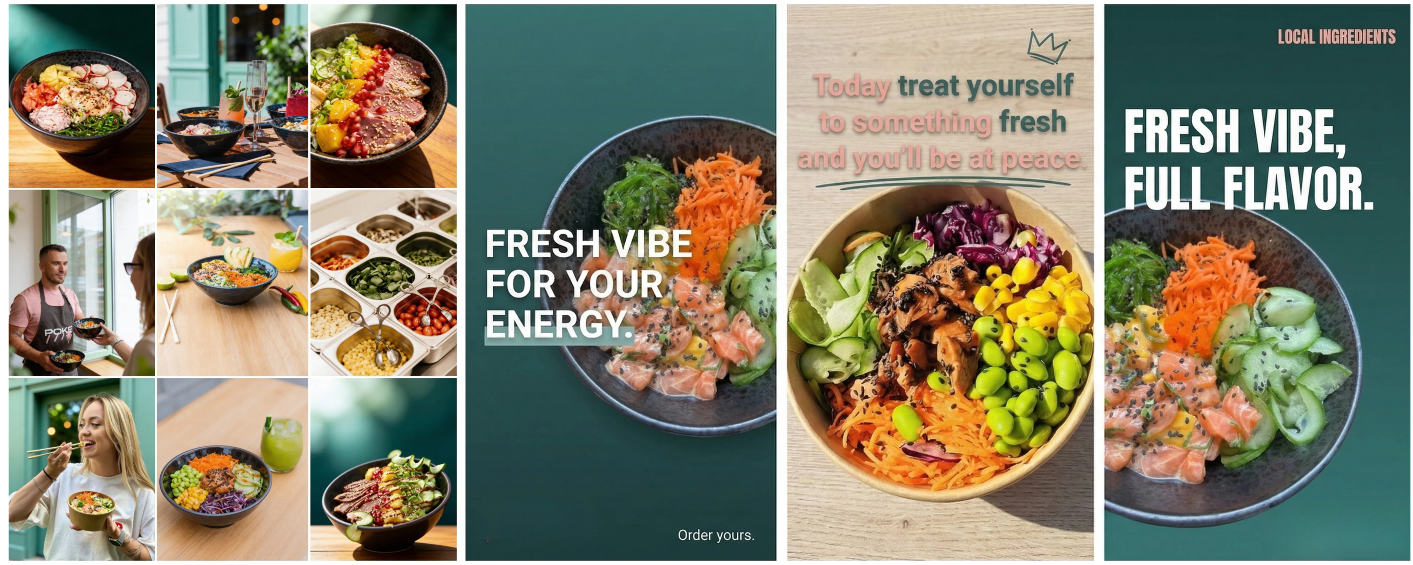 Muestra de 12 publicaciones en redes sociales